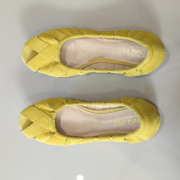 Nine West Yellow Suede Flats - Picture 5 of 11